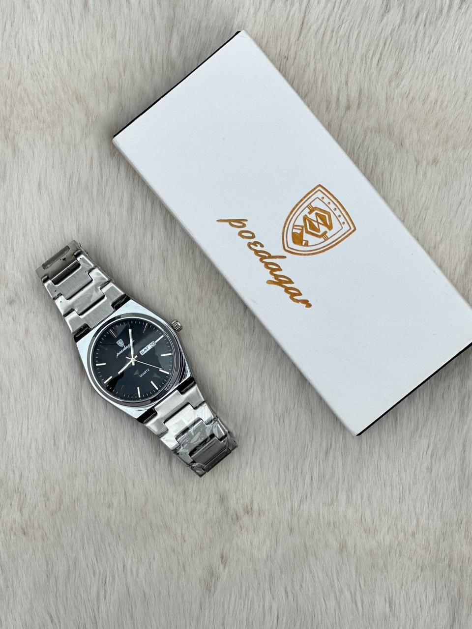 Poedagar 930 Day Date Stainless Steel Watch for Men - Image 3