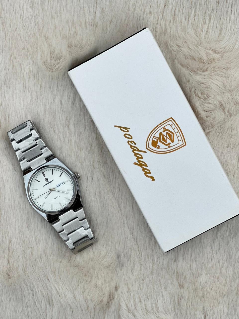 Poedagar 930 Day Date Stainless Steel Watch for Men - Image 4